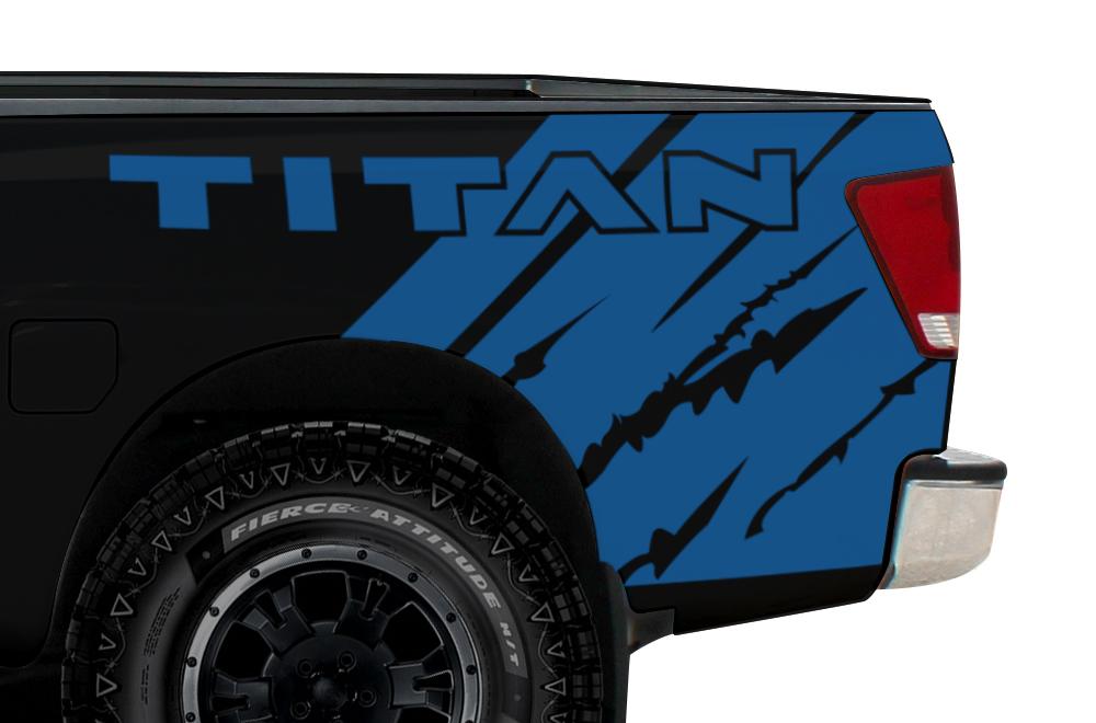 Nissan Titan Quarter Panel Vinyl Wrap (2004-2013) Titan-Rip - RacerX Customs