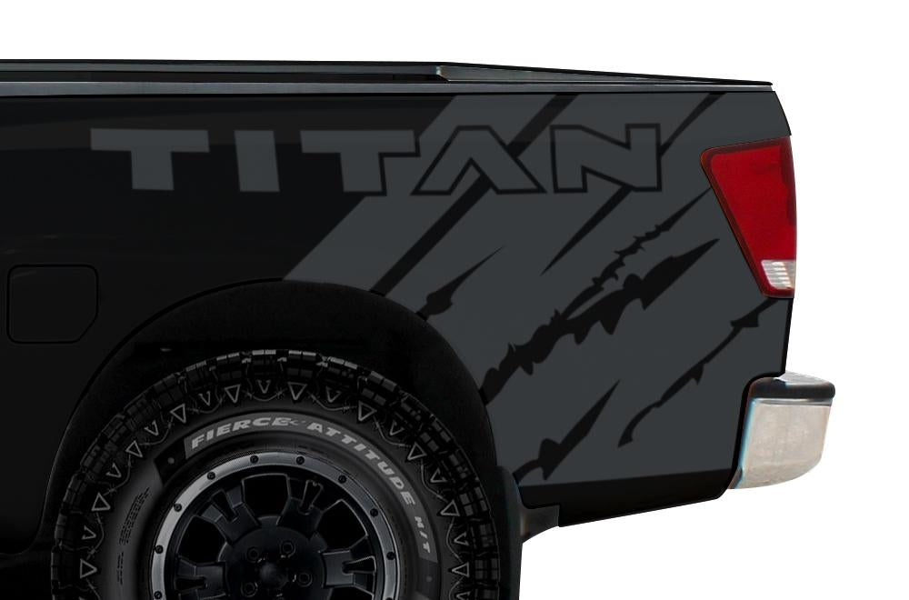 Nissan Titan Quarter Panel Vinyl Wrap (2004-2013) Titan-Rip - RacerX Customs
