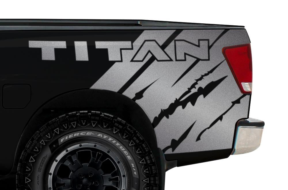 Nissan Titan Quarter Panel Vinyl Wrap (2004-2013) Titan-Rip - RacerX Customs
