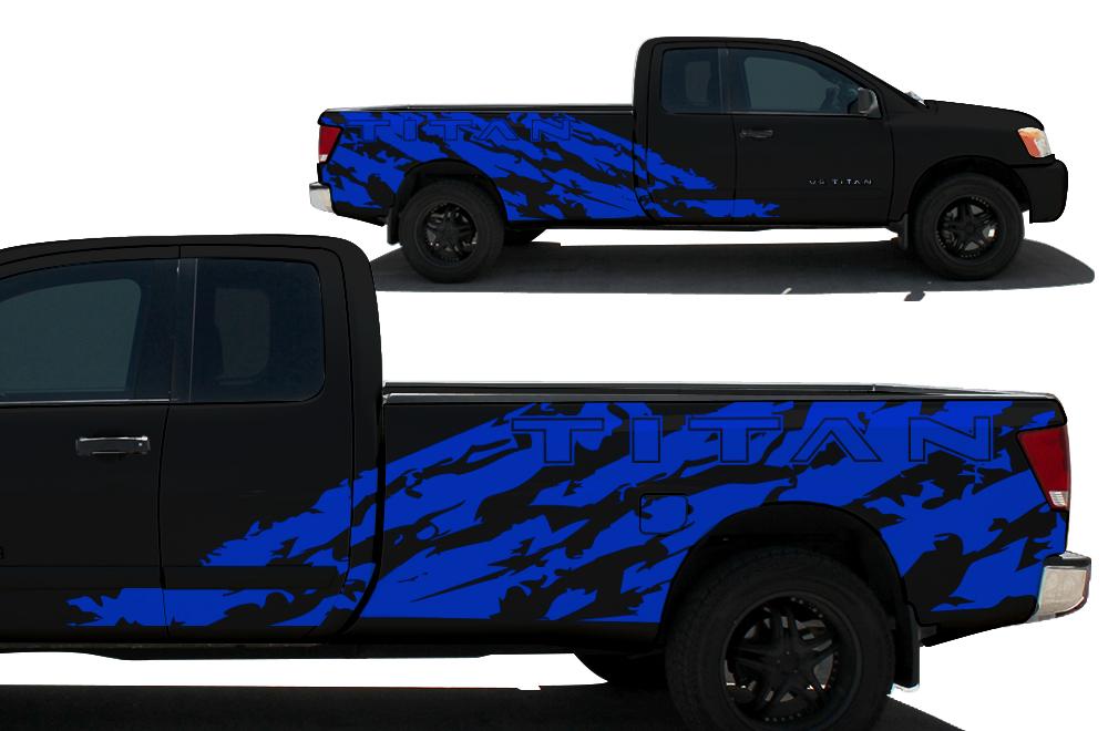 Nissan Titan Vinyl Wrap Kit (2004-2013) Shred - RacerX Customs