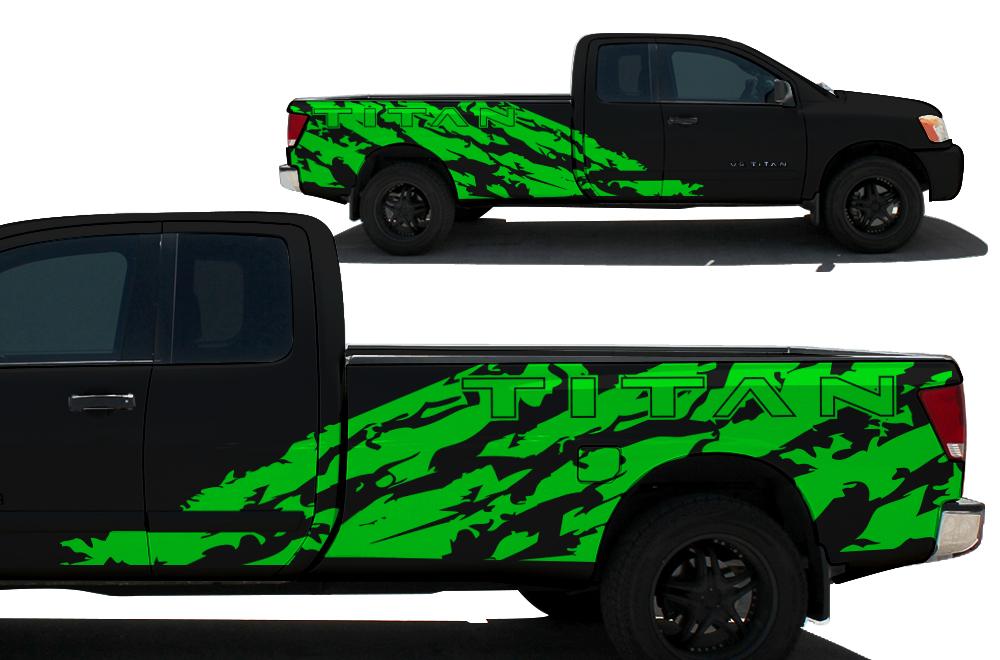 Nissan Titan Vinyl Wrap Kit (2004-2013) Shred - RacerX Customs