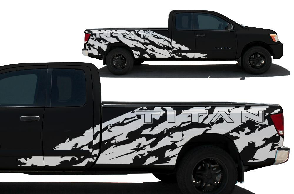 Nissan Titan Vinyl Wrap Kit (2004-2013) Shred - RacerX Customs
