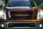 Titan Grille ('16-'19) Black Steel, TITAN with ORANGE Underlay