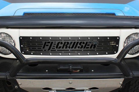 Toyota FJ Cruiser Steel Grille ('07-'14) FJ CRUISER Logo - RacerX Customs