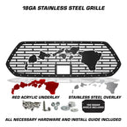 Toyota Tacoma Steel Grille  ('18-'23) - HAWAII w/ SS + Acrylic Underlay