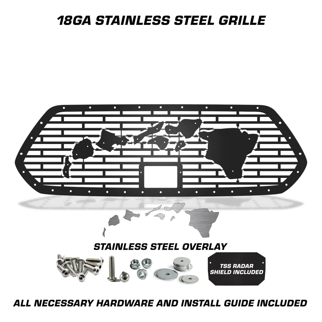Toyota Tacoma Steel Grille  ('18-'23) - HAWAII w/ SS + Acrylic Underlay