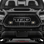 Toyota Tacoma Grille w/ Spot, Flood LED Pods, Stainless Steel Outlined TRD ('18-'23)