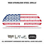 Toyota Tacoma Steel Grille ('18-'23) Printed USA Straight Flag