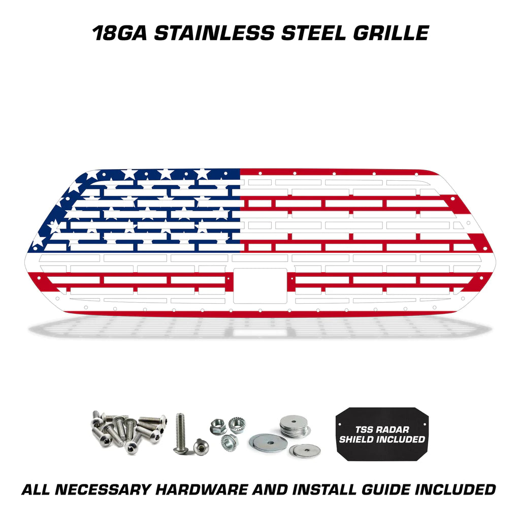 Toyota Tacoma Steel Grille ('18-'23) Printed USA Straight Flag