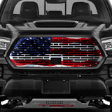 Toyota Tacoma Steel Grille (2018-2022) Printed USA Wavy Flag