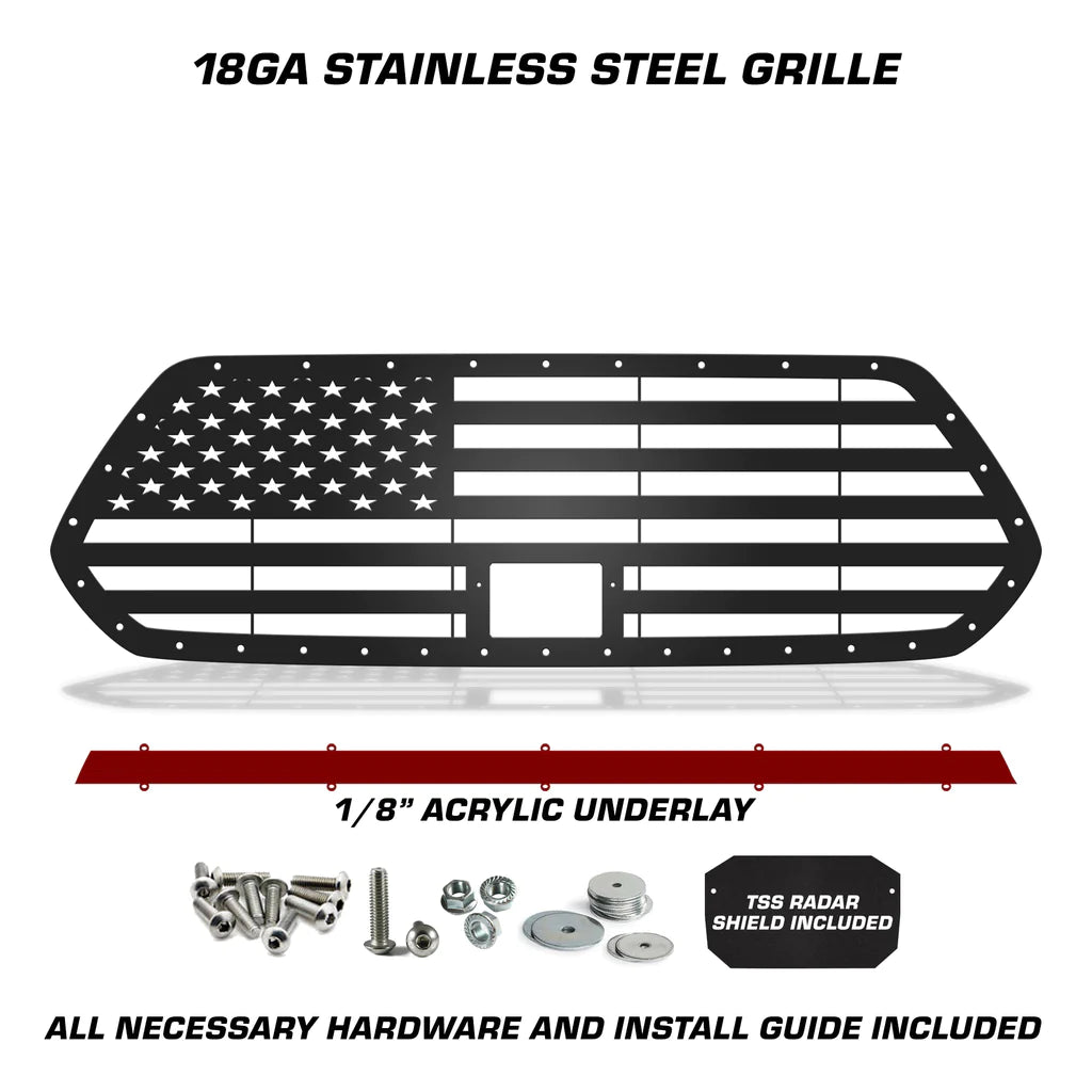 Toyota Tacoma Steel Grille ('18-'23) Thin Red Line