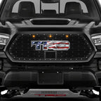 Toyota Tacoma Grille with Amber Raptor Lights & USA-TRD Logo ('18-'23)
