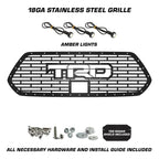 Toyota Tacoma Grille with Amber Raptor Lights & TRD Logo ('18-'23)