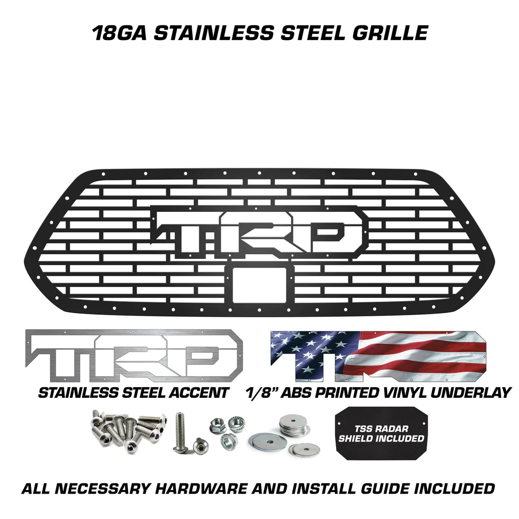 Toyota Tacoma Grille with USA-TRD Logo Outlined in Stainless Steel ('18-'23)