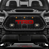 Toyota Tacoma Grille w/ Raptor Lights, Spot, Flood, LED Pods & Red TRD (2018-2022)