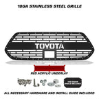 Toyota Tacoma Steel Grille with Red TOYOTA v2 ('18-'23)