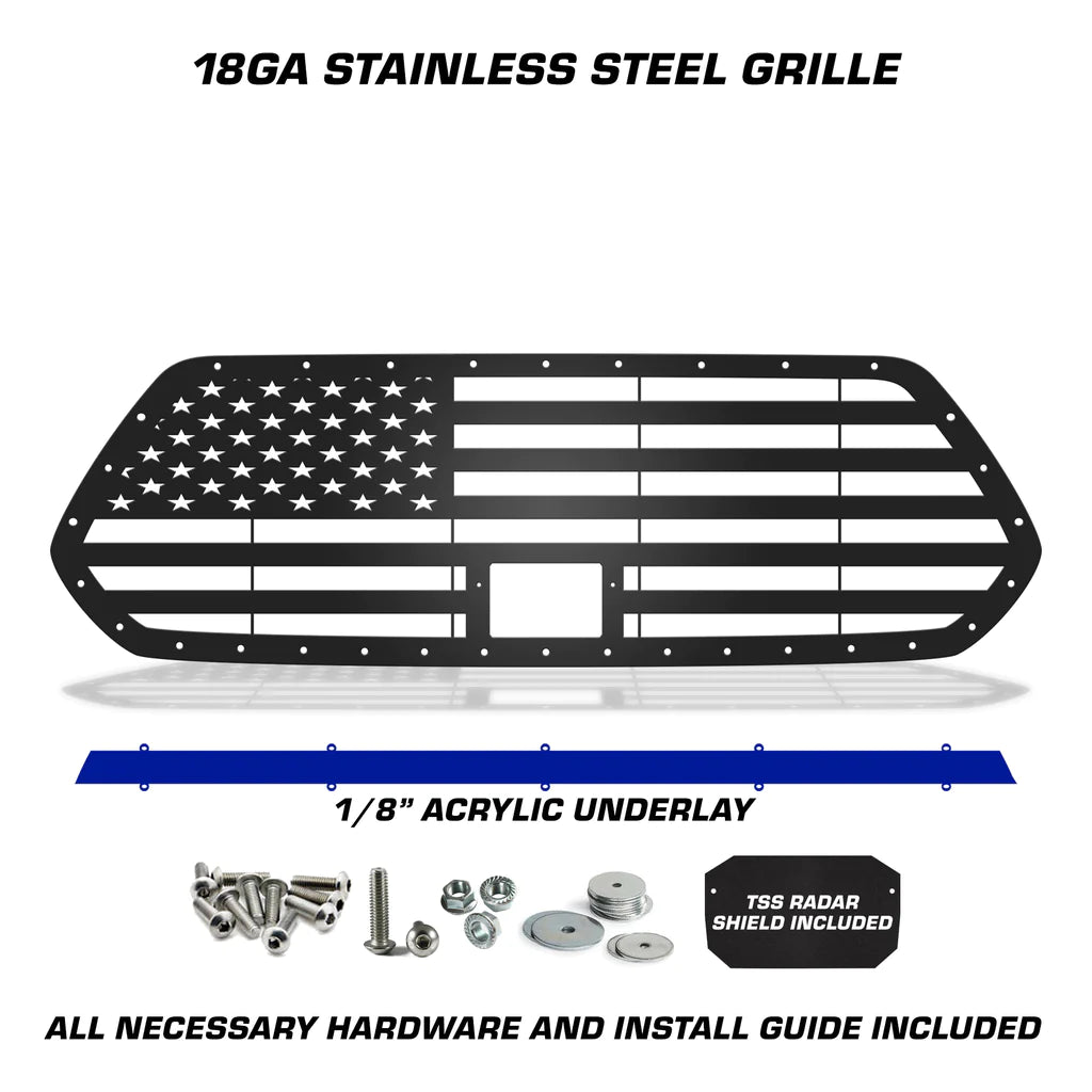 Toyota Tacoma Steel Grille ('18-'23) Thin Blue Line