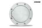 This is digitally printed and is not real chrome, and does not have rivets