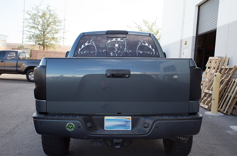 Toyota Tundra Rear Window Decal Graphics (2007-2013) GRIM REAPER - RacerX Customs
