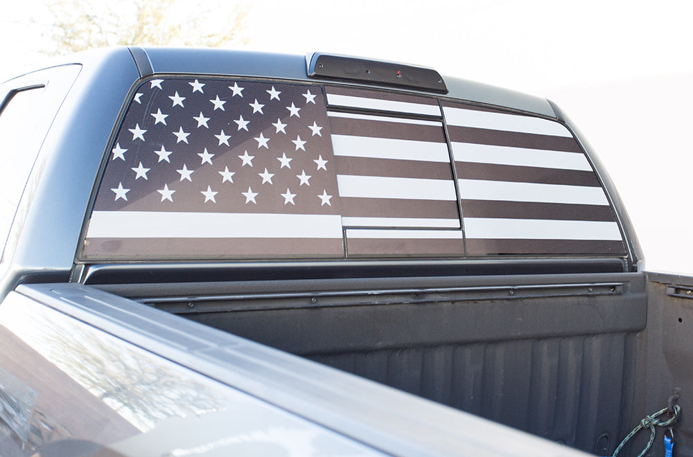 Toyota Tundra Rear Window Decal Graphics (2007-2013) SUBDUED - RacerX Customs