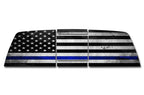 Toyota Tundra Rear Window Decal Graphics (2007-2013) THIN BLUE LINE - RacerX Customs