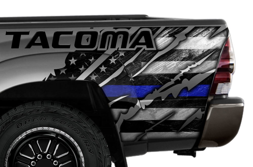 Toyota Tundra Quarter Panel Graphics (2007-2013) THIN BLUE LINE - RacerX Customs