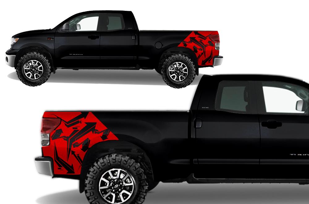 Toyota Tundra Wrap Kit - Quarter Panel Vinyl - Arrows (2007-2013) - RacerX Customs