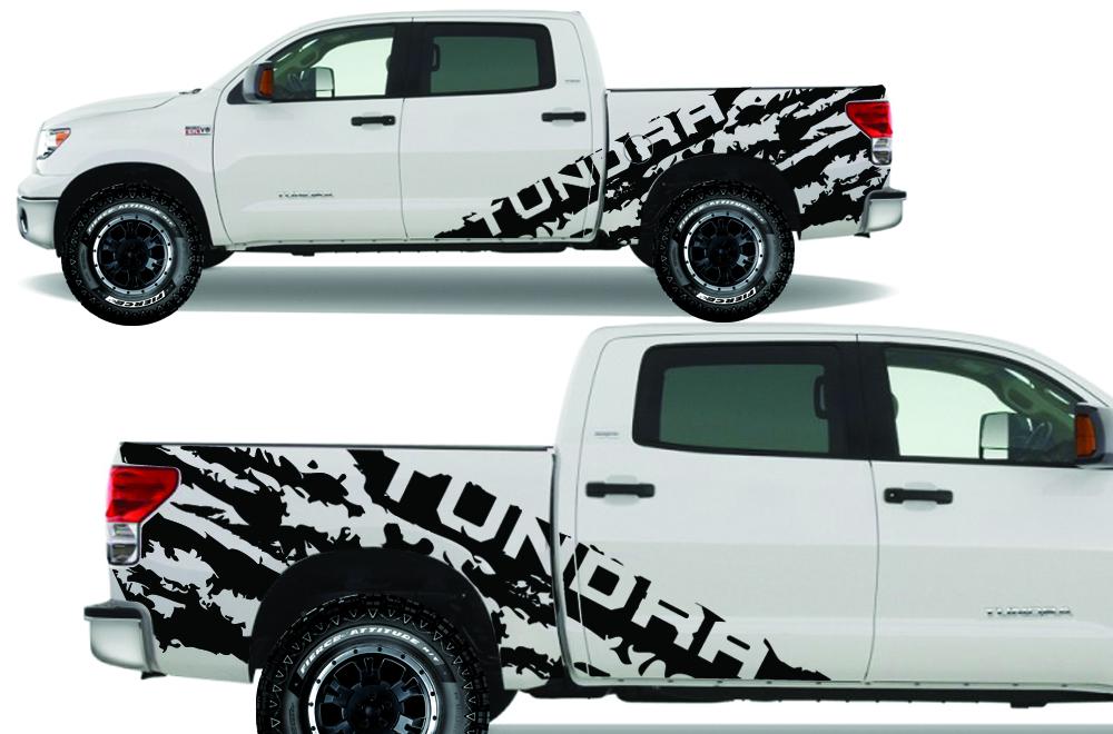 Toyota Tundra Wrap Kit - Vinyl - TUNDRA Shred (2007-2013) CrewMax - RacerX Customs