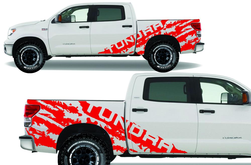 Toyota Tundra Wrap Kit - Vinyl - TUNDRA Shred (2007-2013) CrewMax - RacerX Customs