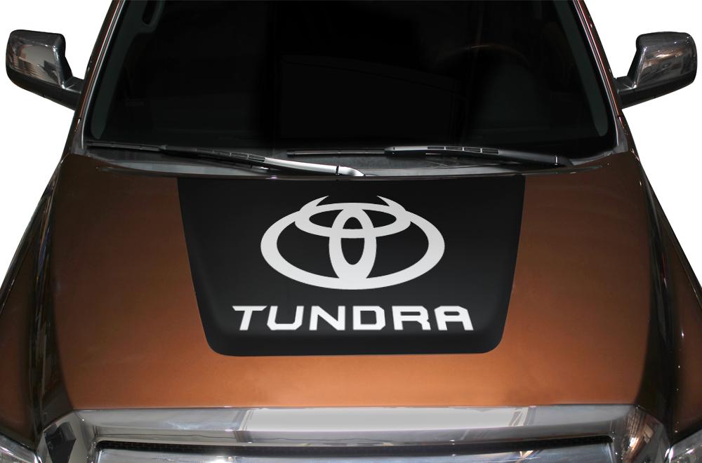 Toyota Tundra Hood Wrap - Vinyl - TUNDRA Logo (2014-2018) - RacerX Customs