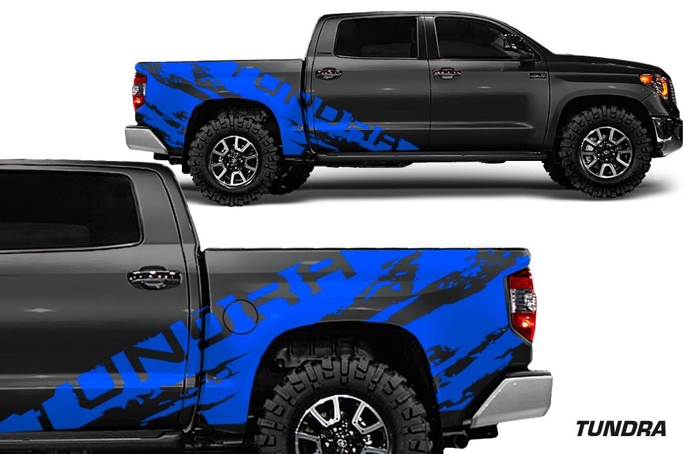Toyota Tundra Wrap Kit - Vinyl - TUNDRA Shred (2014-2018) CrewMax - RacerX Customs