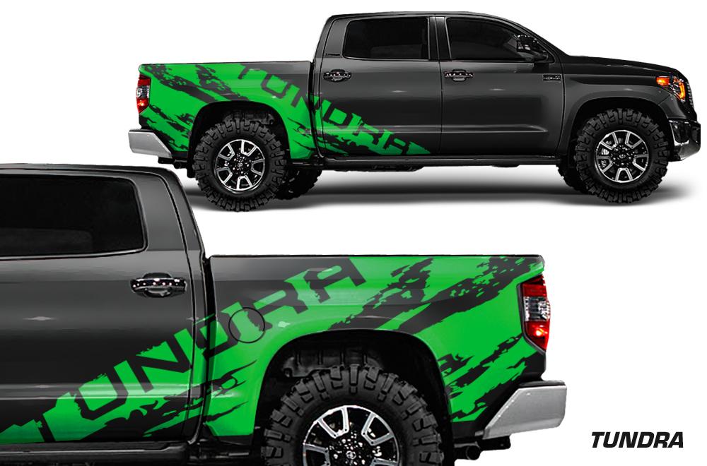 Toyota Tundra Wrap Kit - Vinyl - TUNDRA Shred (2014-2018) CrewMax - RacerX Customs