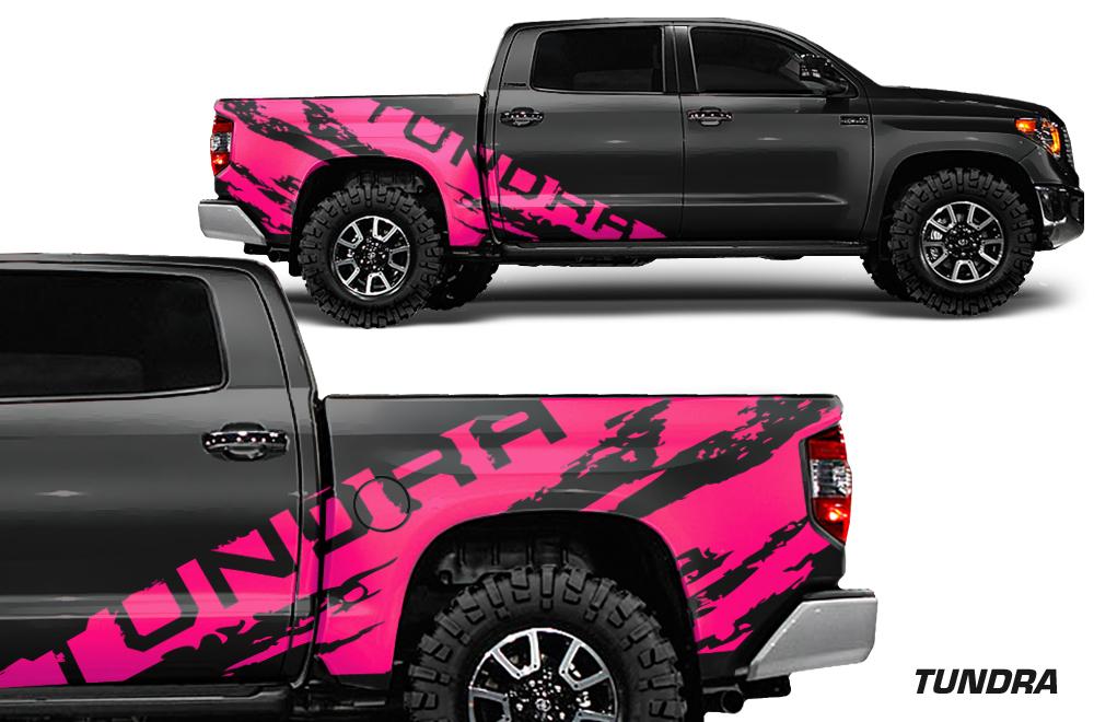 Toyota Tundra Wrap Kit - Vinyl - TUNDRA Shred (2014-2018) CrewMax - RacerX Customs