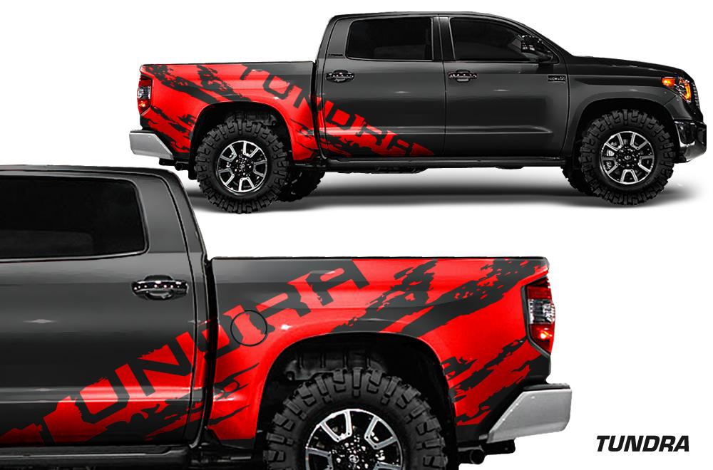 Toyota Tundra Wrap Kit - Vinyl - TUNDRA Shred (2014-2018) CrewMax - RacerX Customs