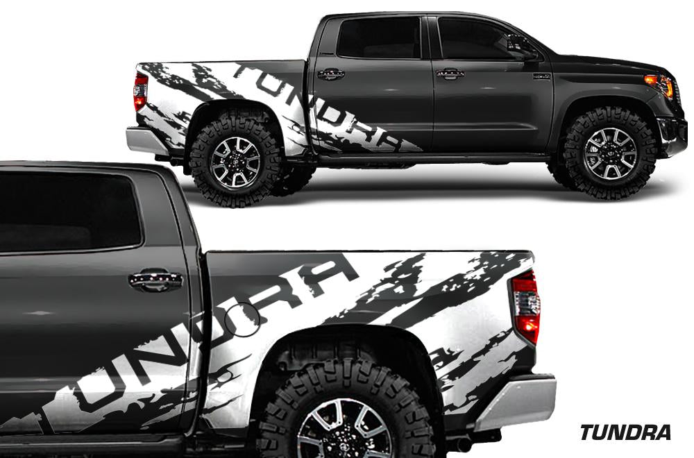 Toyota Tundra Wrap Kit - Vinyl - TUNDRA Shred (2014-2018) CrewMax - RacerX Customs