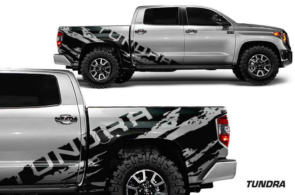 Toyota Tundra Wrap Kit - Vinyl - TUNDRA Shred (2014-2018) CrewMax - RacerX Customs