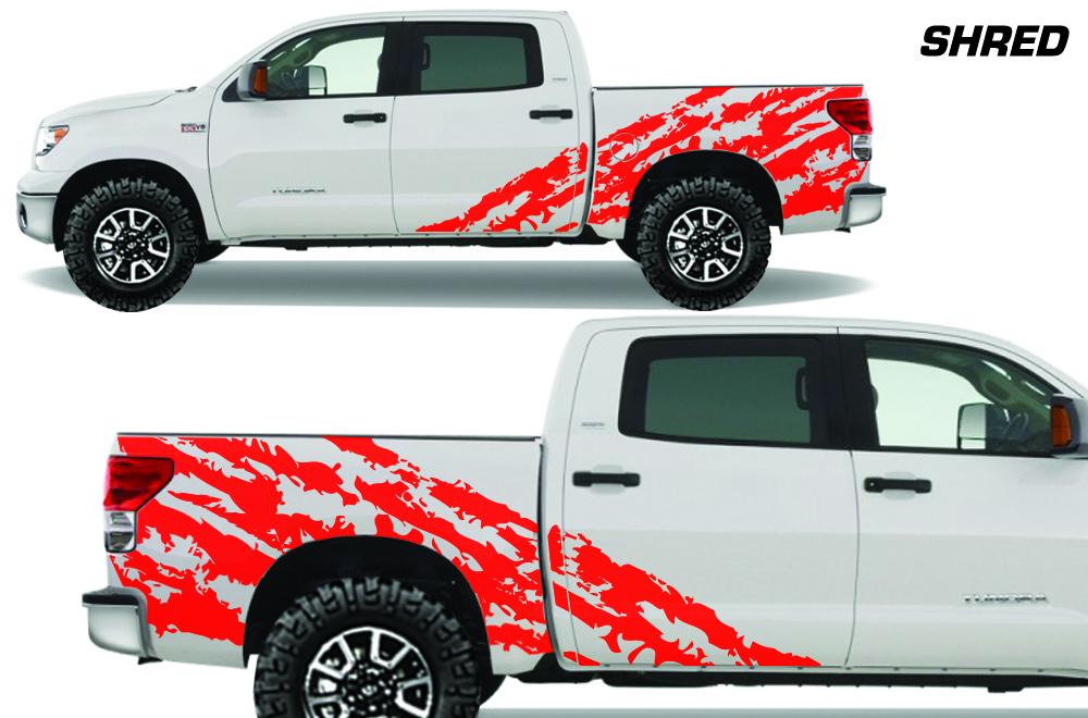 Toyota Tundra Wrap Kit - Vinyl - Shred (2007-2013) CrewMax - RacerX Customs