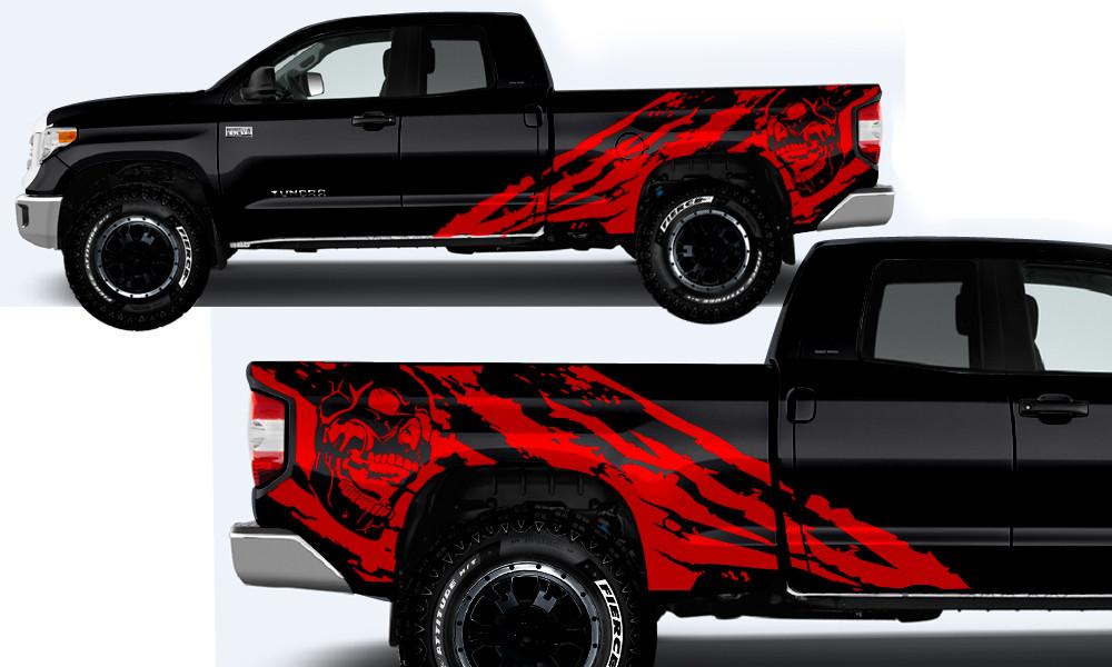 Toyota Tundra Wrap Kit - Vinyl - Nightmare (2014-2018) Double-Cab - RacerX Customs