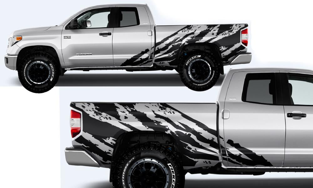 Toyota Tundra Wrap Kit - Vinyl - Shred (2014-2018) Double Cab - RacerX Customs