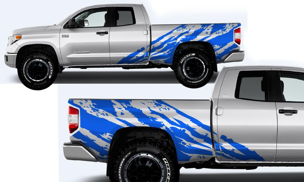 Toyota Tundra Wrap Kit - Vinyl - Shred (2014-2018) Double Cab - RacerX Customs
