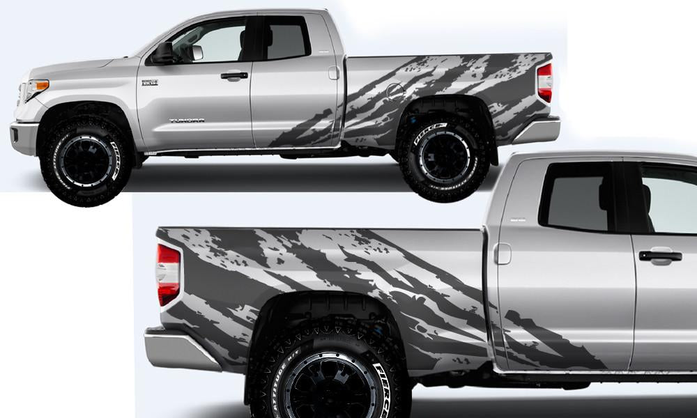 Toyota Tundra Wrap Kit - Vinyl - Shred (2014-2018) Double Cab - RacerX Customs