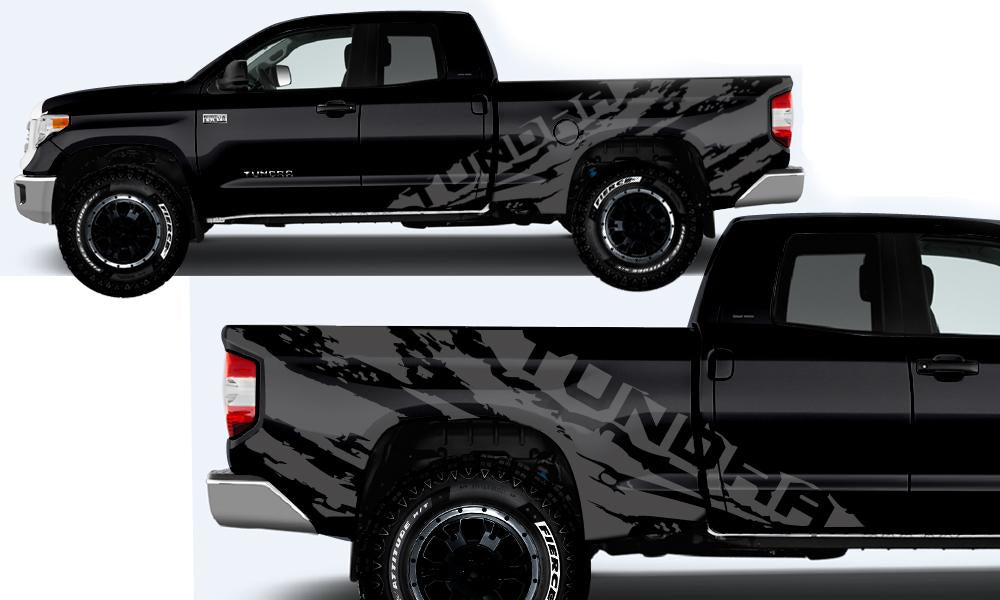 Toyota Tundra Wrap Kit - Vinyl - TUNDRA Shred (2014-2018) Double Cab - RacerX Customs