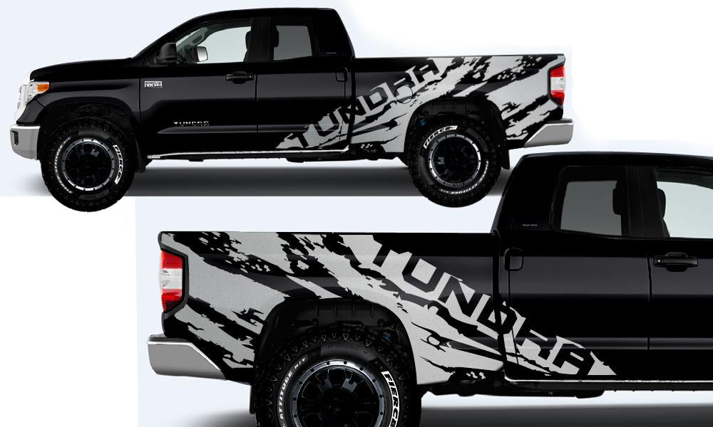 Toyota Tundra Wrap Kit - Vinyl - TUNDRA Shred (2014-2018) Double Cab - RacerX Customs