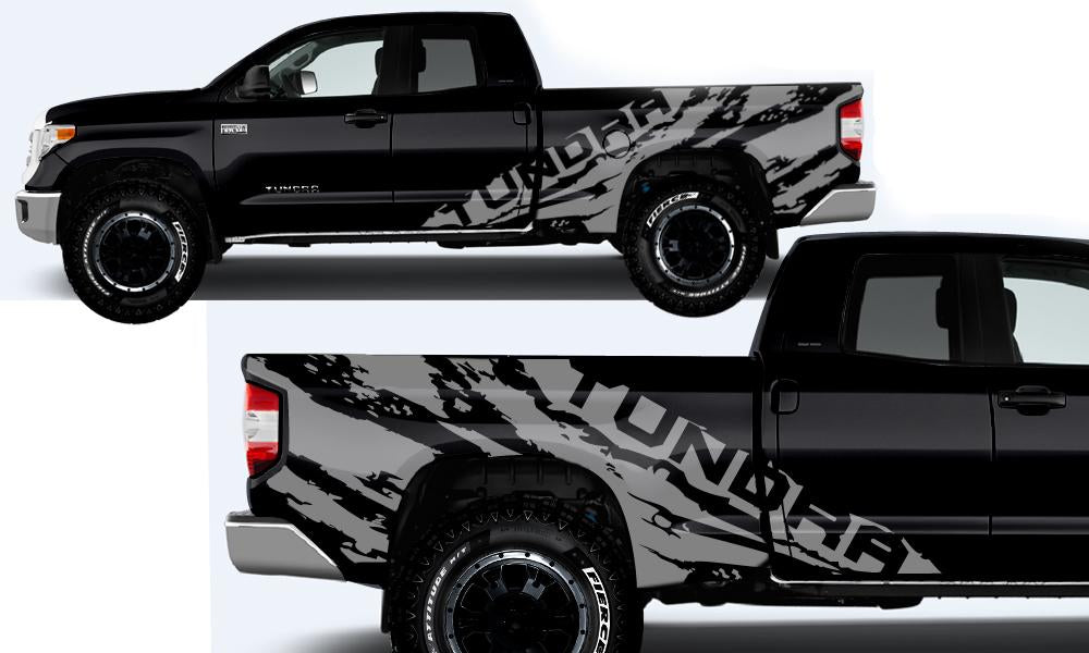 Toyota Tundra Wrap Kit - Vinyl - TUNDRA Shred (2014-2018) Double Cab - RacerX Customs
