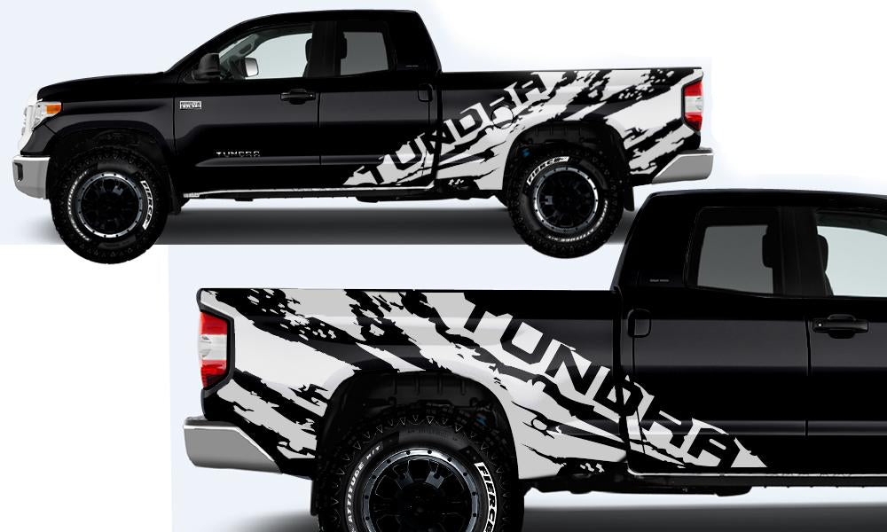 Toyota Tundra Wrap Kit - Vinyl - TUNDRA Shred (2014-2018) Double Cab - RacerX Customs