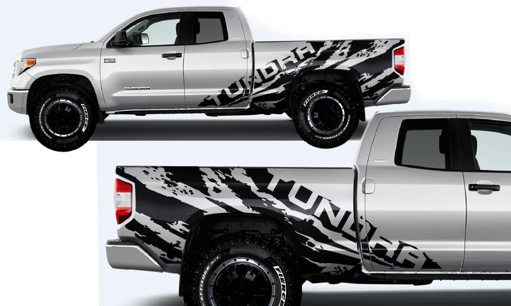 Toyota Tundra Wrap Kit - Vinyl - TUNDRA Shred (2014-2018) Double Cab - RacerX Customs