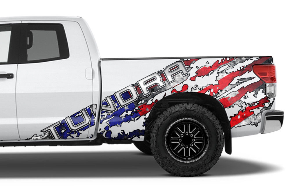 Toyota Tundra Double-Cab Graphics (2007-2013) AMERICAN FLAG - RacerX Customs