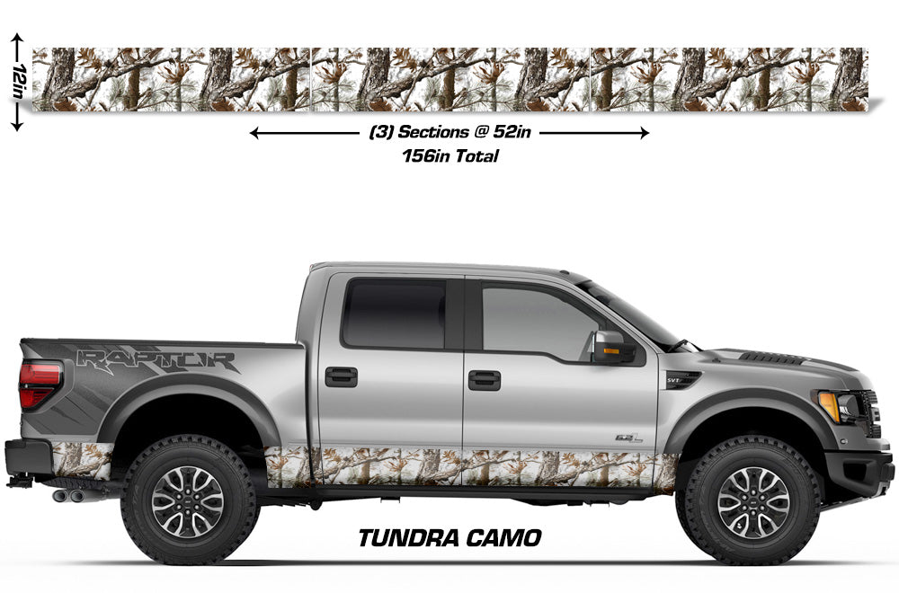 Universal Rocker Panel Graphics - FROZEN TUNDRA CAMO - RacerX Customs