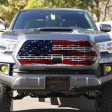 Toyota Tacoma Steel Grille ('18-'22) Printed USA Wavy Flag