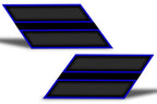 Chevy Camaro Hash Mark Graphics ('10-'15) Black & Blue